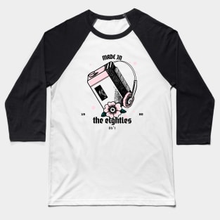 Made in the 80s Retro music design Baseball T-Shirt